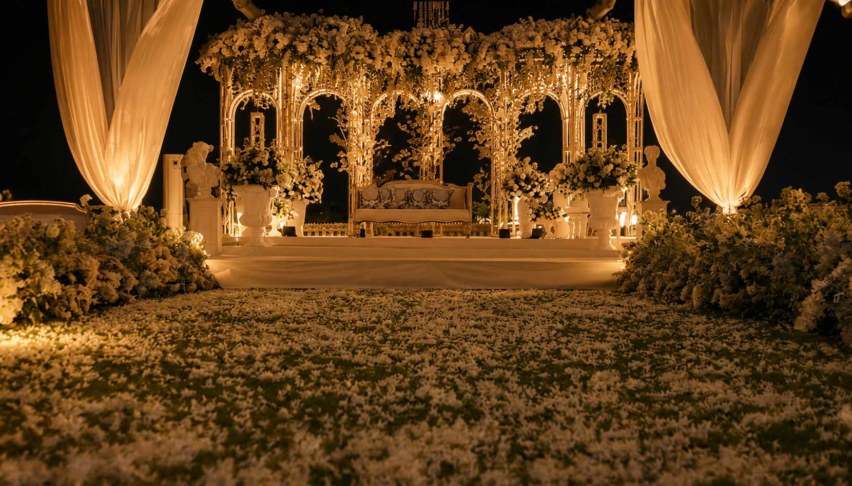 Luxury wedding event planned by AMC Events Planner